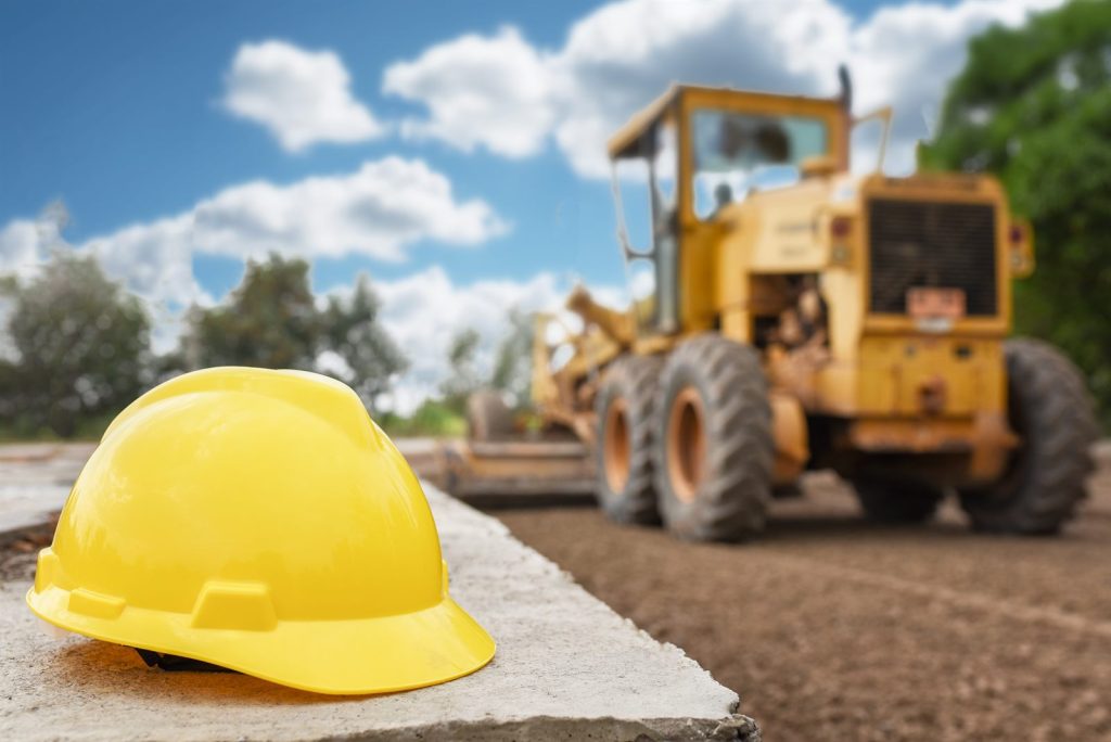 Chantier de voirie avant la pose d'un enrobé